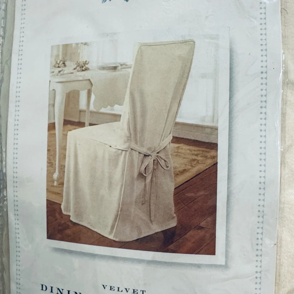 NIB / SIMPLY SHABBY CHIC VELVET SLIPCOVER CHAIR COVER RACHEL ASHWELL